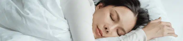 woman sleeping on her side