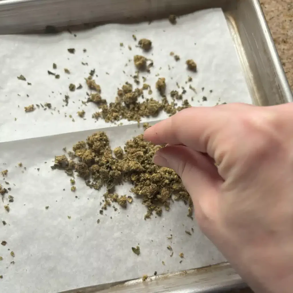 Break up buds into small pieces